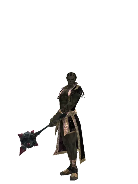 Star Buster on a male Orc mystic, front view