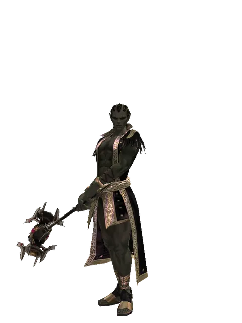 Vesper Crusher on a male Orc mystic, front view