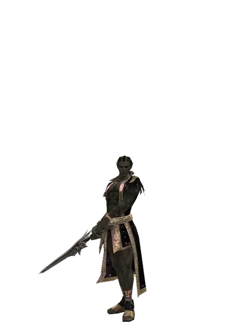 Heaven's Division on a male Orc mystic, front view