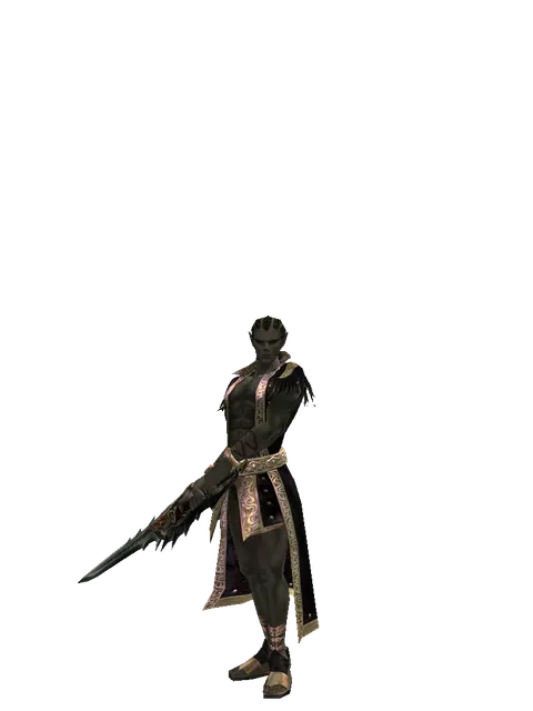 Icarus Heavy Arms on a male Orc mystic, front view