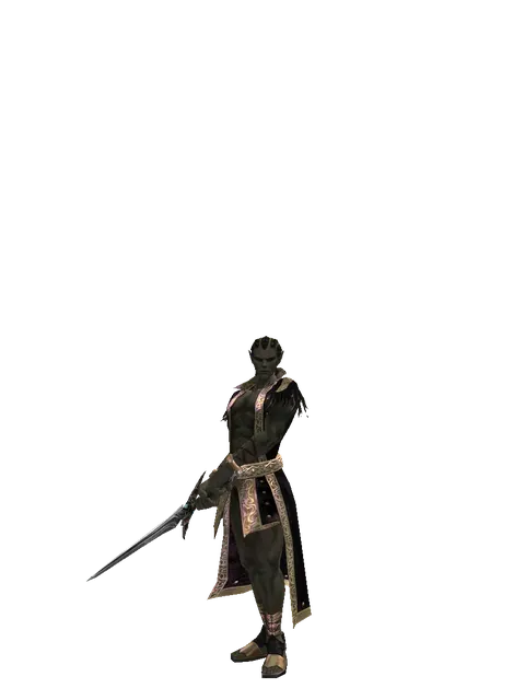 Infernal Master on a male Orc mystic, front view