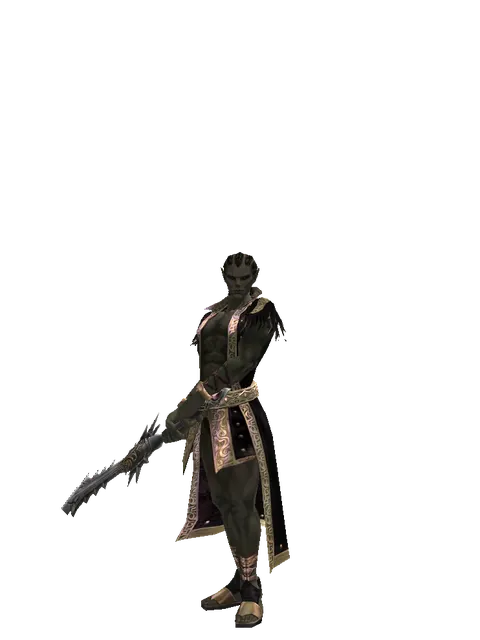 Infinity Cleaver on a male Orc mystic, front view