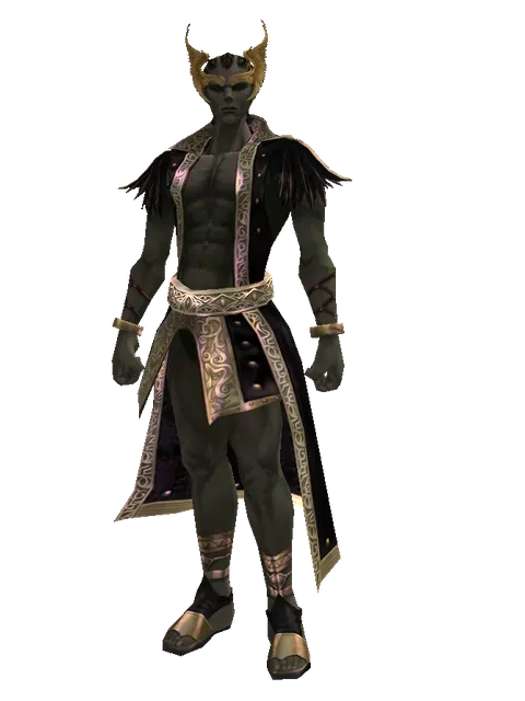Angel Circlet on a male Orc mystic, front view
