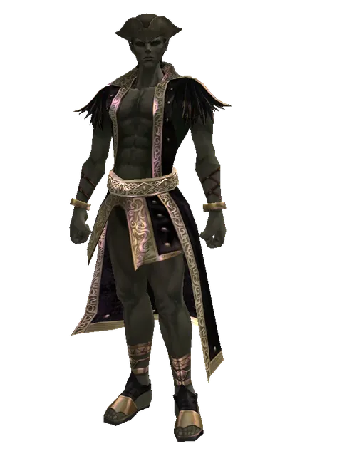 Leather Cap on a male Orc mystic, front view
