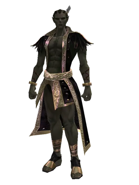 Little Angel Wings on a male Orc mystic, front view