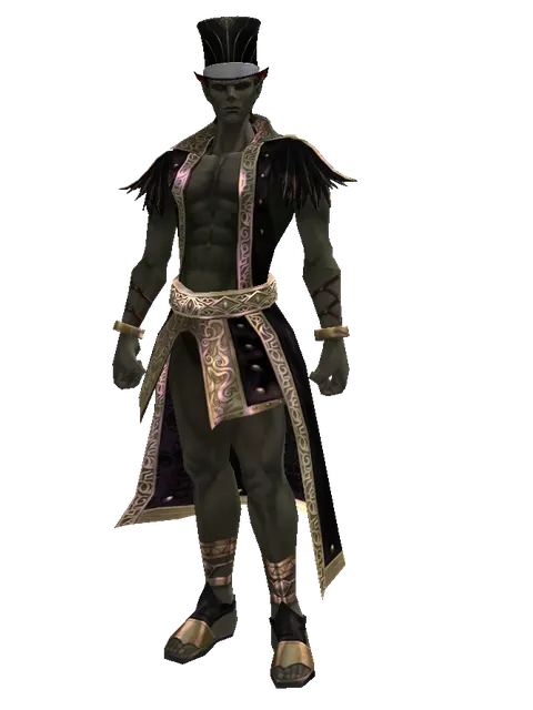 Magician's Hat (?) on a male Orc mystic, front view