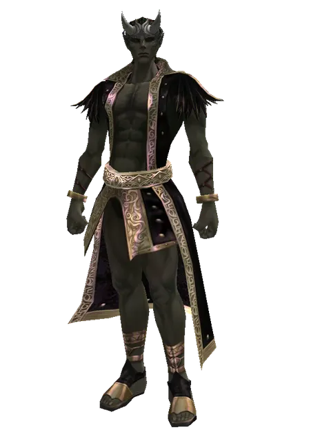 Orcish Veteran's Circlet on a male Orc mystic, front view