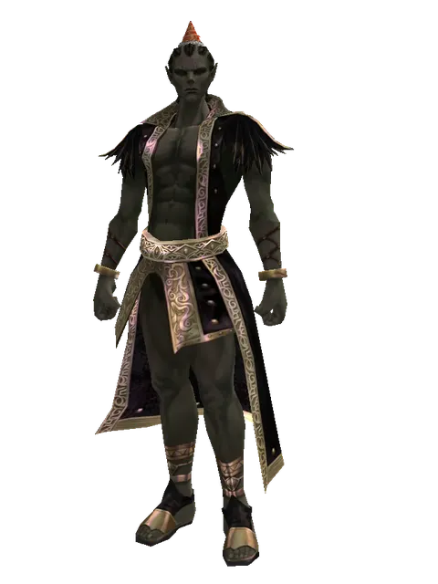 Party Hat on a male Orc mystic, front view