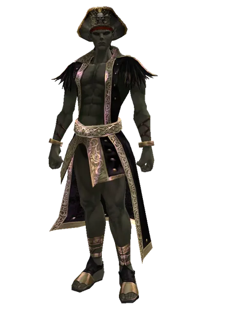 Pirate Hat on a male Orc mystic, front view