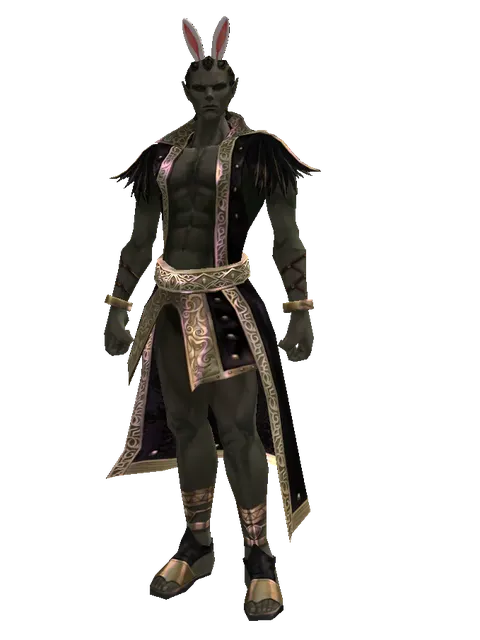 Rabbit Ears on a male Orc mystic, front view