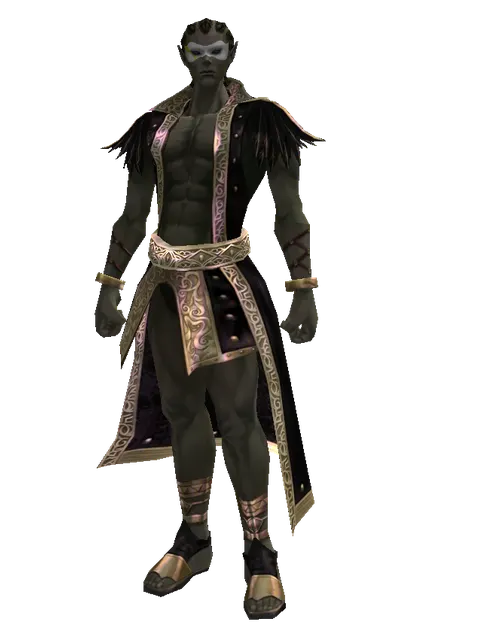 Sayha's White Mask on a male Orc mystic, front view