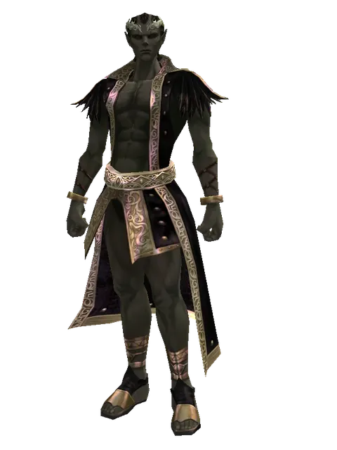 Silver Circlet of Salvation on a male Orc mystic, front view