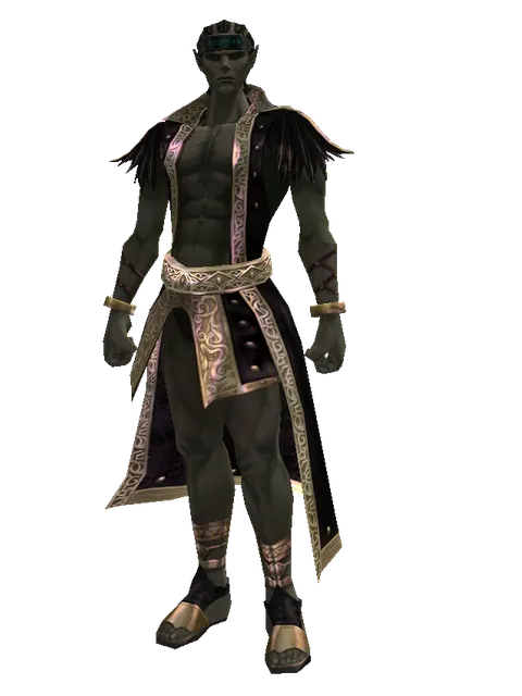 Tateossian Hairband on a male Orc mystic, front view