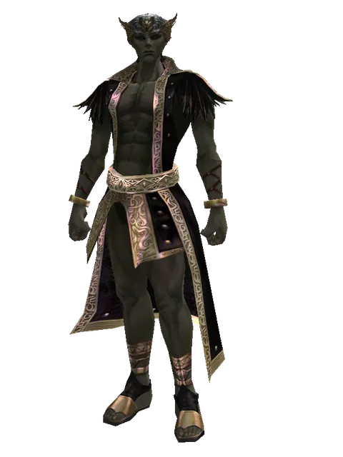 Goddard Circlet of Struggle (?) on a male Orc mystic, front view