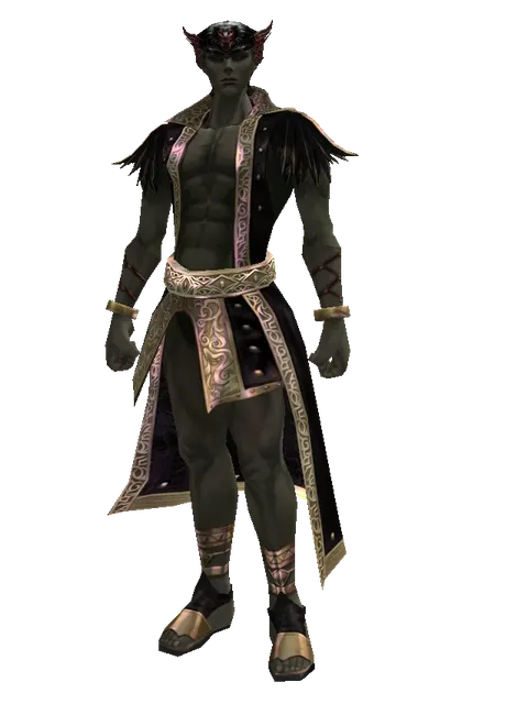Oren Circlet of Struggle (?) on a male Orc mystic, front view