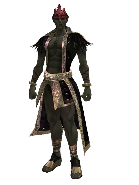 Dion Circlet of Valor (?) on a male Orc mystic, front view
