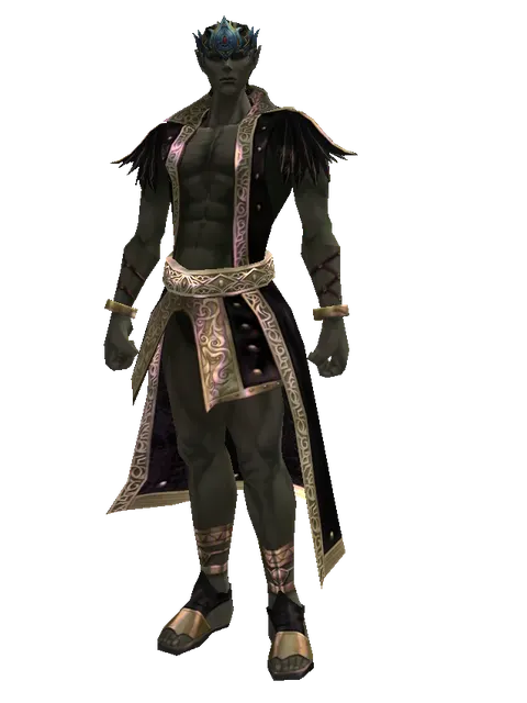 Innadril Circlet of the Marksman (?) on a male Orc mystic, front view