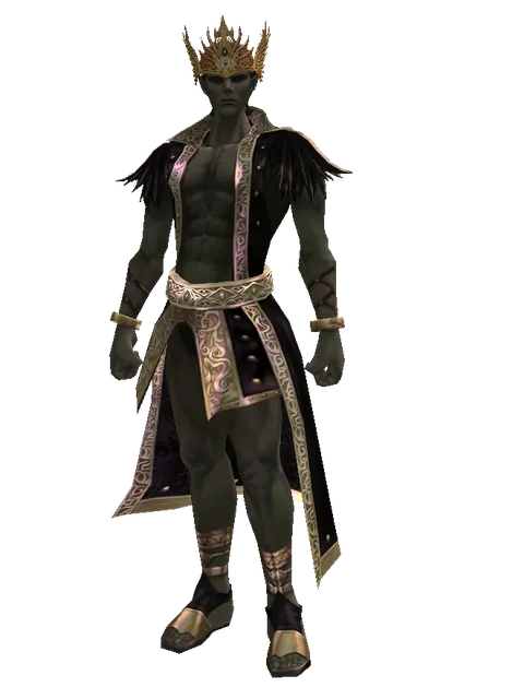 The Lord's Crown on a male Orc mystic, front view