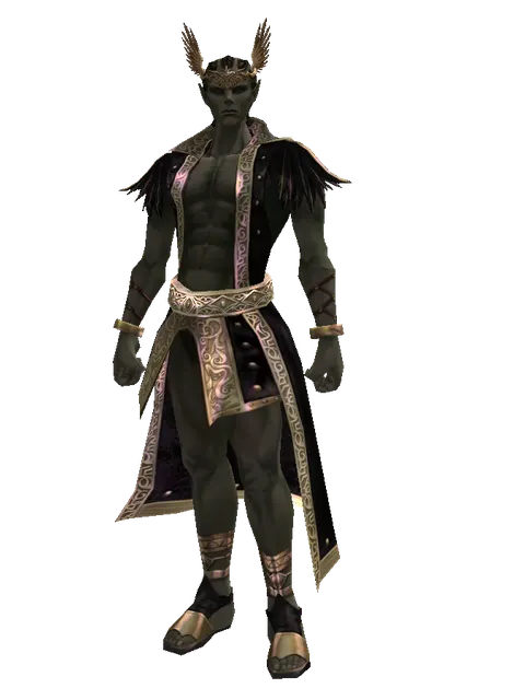 Wings of Destiny Circlet on a male Orc mystic, front view