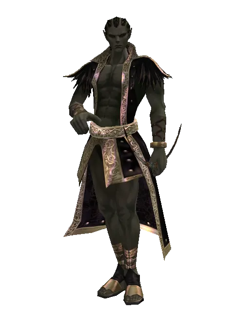 Apprentice Adventurer's Bow on a male Orc mystic, front view