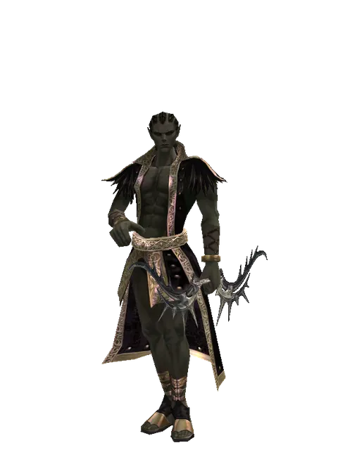 Carnage Bow on a male Orc mystic, front view