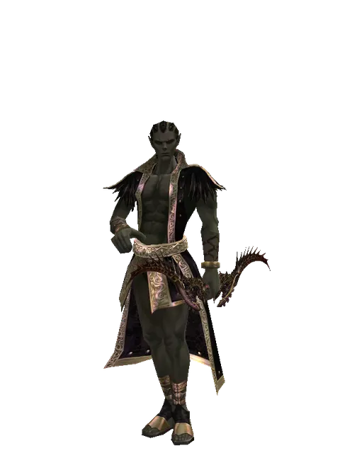 Eminence Bow on a male Orc mystic, front view