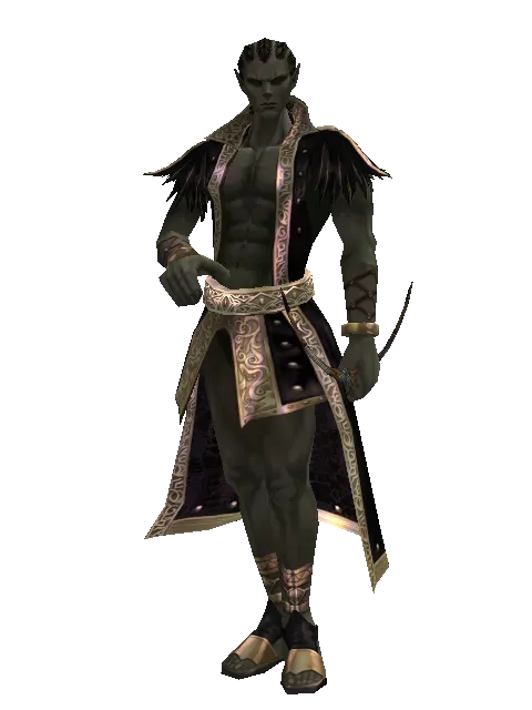 Forest Bow on a male Orc mystic, front view