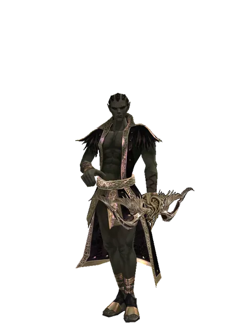Infinity Bow on a male Orc mystic, front view