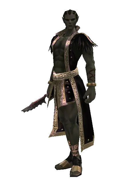 Bloody Orchid on a male Orc mystic, front view