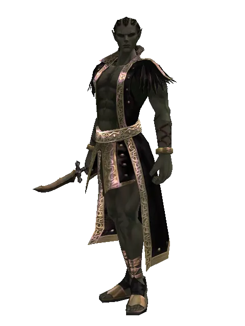 Eldritch Dagger on a male Orc mystic, front view