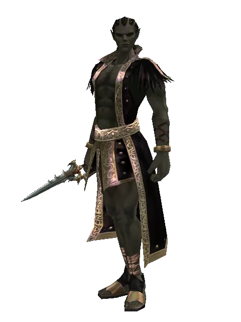 Icarus Disperser on a male Orc mystic, front view