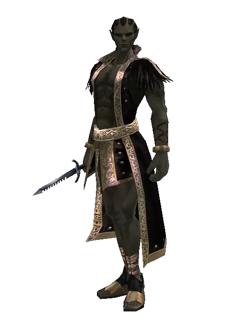 Improved Sword Breaker on a male Orc mystic, front view