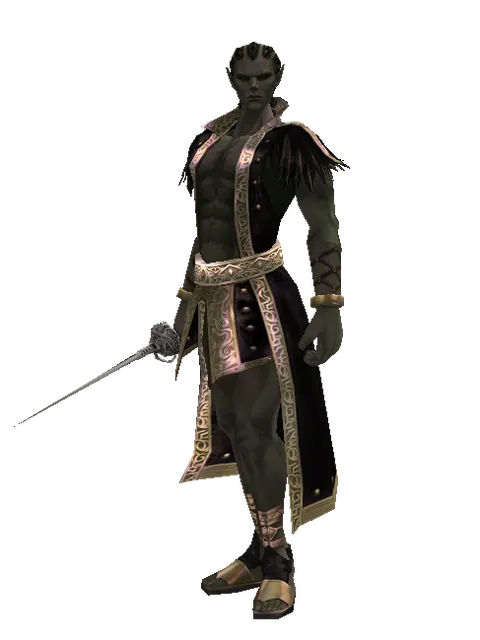 Maingauche on a male Orc mystic, front view