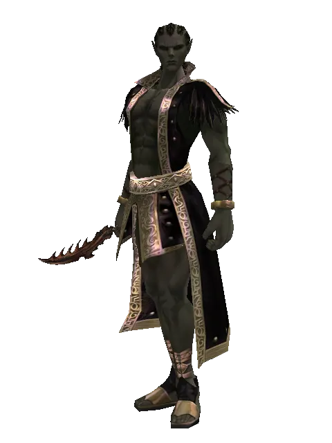 Soulfire Dirk on a male Orc mystic, front view