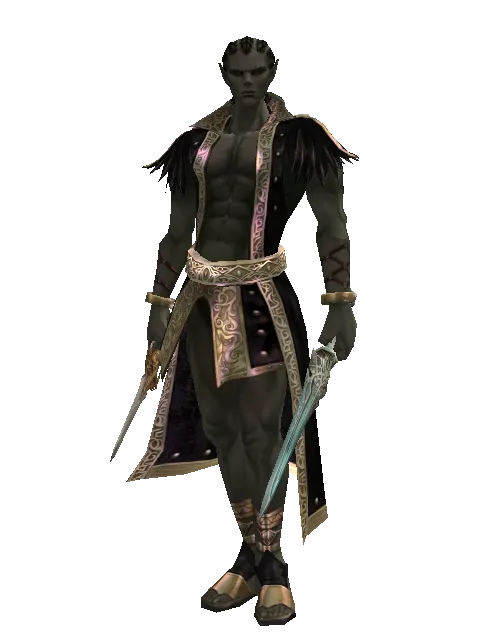 Vesper Dagger*Naga Storm on a male Orc mystic, front view