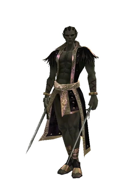 Artisan's Sword*Elven Sword on a male Orc mystic, front view
