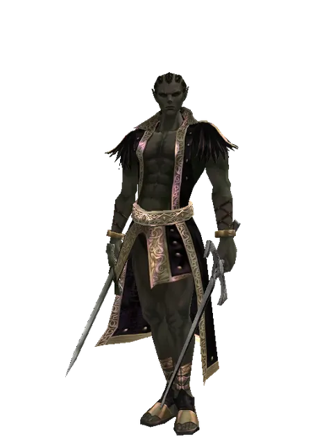 Artisan's Sword*Sword of Revolution on a male Orc mystic, front view