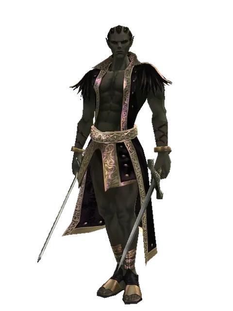 Bastard Sword*Artisan's Sword on a male Orc mystic, front view