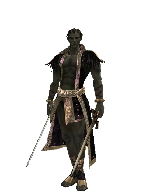 Bastard Sword*Spinebone Sword on a male Orc mystic, front view