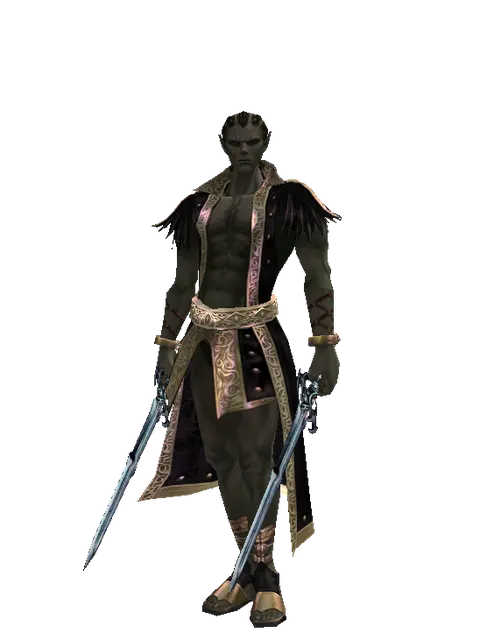 Caliburs*Caliburs on a male Orc mystic, front view
