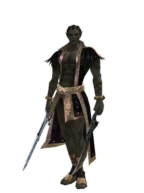 Caliburs*Sword of Limit on a male Orc mystic, front view