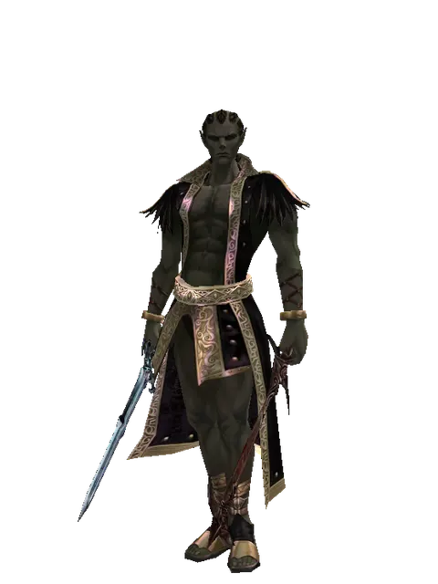 Caliburs*Sword of Nightmare on a male Orc mystic, front view