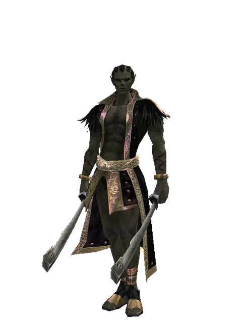Crimson Sword*Crimson Sword on a male Orc mystic, front view
