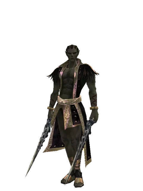 Damascus*Damascus on a male Orc mystic, front view