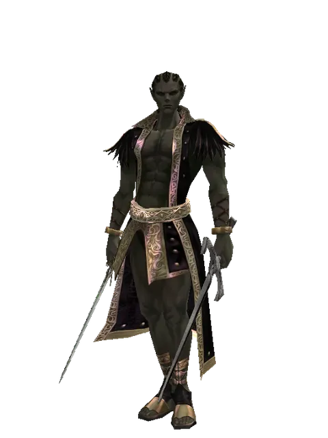 Elven Sword*Sword of Revolution on a male Orc mystic, front view