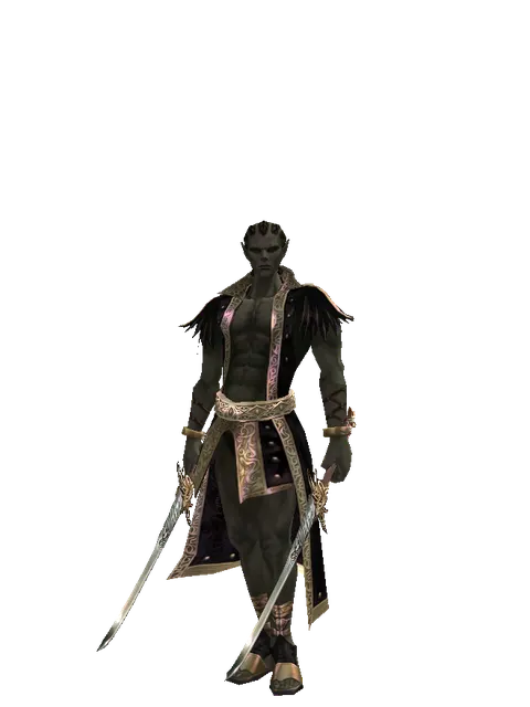 Infinity Wing on a male Orc mystic, front view