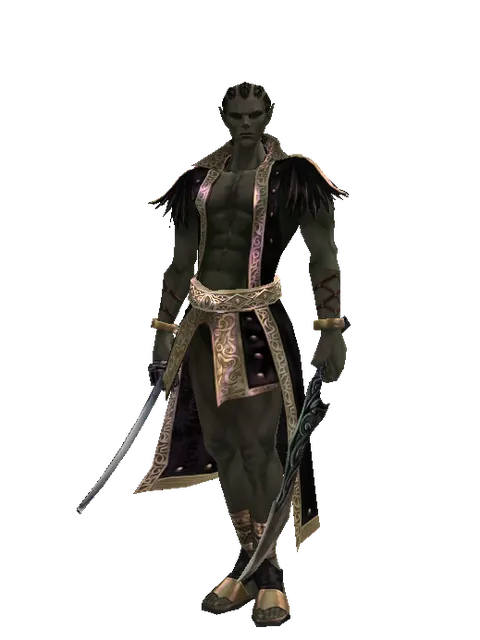 Katana*Sword of Limit on a male Orc mystic, front view