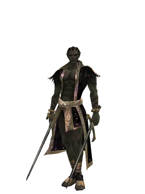 Knight's Sword*Knight's Sword on a male Orc mystic, front view