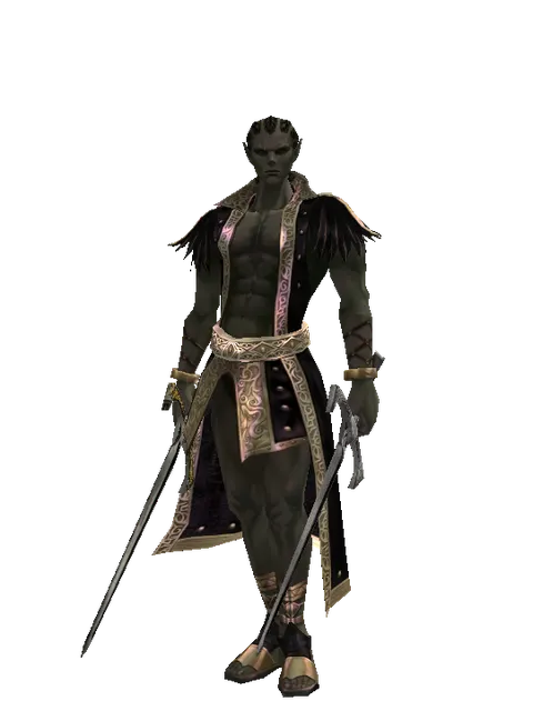 Knight's Sword*Sword of Revolution on a male Orc mystic, front view