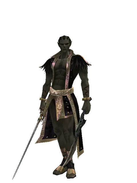 Raid Sword*Sword of Limit on a male Orc mystic, front view